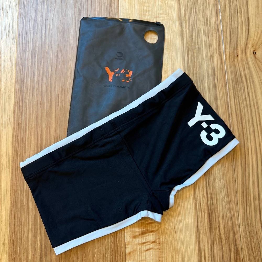 Y-3 Yohji Yamamoto Men’s Swim Trunks – Black – Medium – w/ Garment Bag